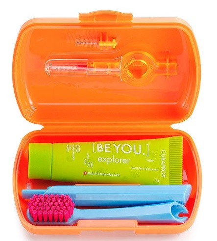 Дорожный набор оранжевый CURAPROX Ortho CS5460+пробник Be You+CPS14+CPS18+CPS07+UHS425