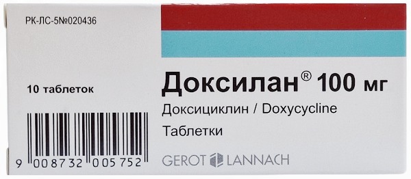 Доксилан табл. 100 мг №10 ( доксициклин )