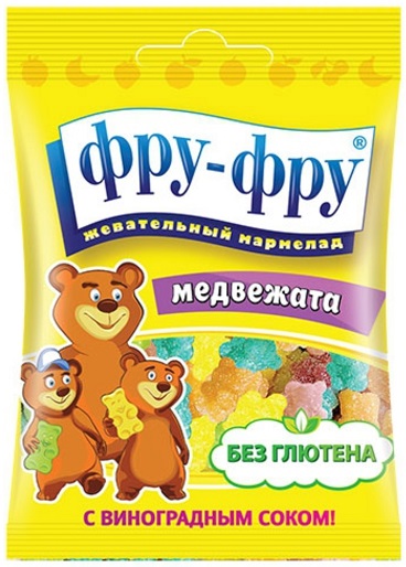 Фру- Фру Медвежата Мармелад жевательный 30 с виноградным соком