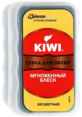 KIWI Экспресс Губка для обуви без дозатора Бесцветная