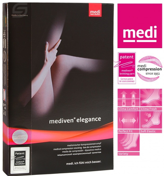 MEDI Mediven Elegance р.3 Caramel Чулки Компрессионные 1кк (1 пара ) закрытый носок