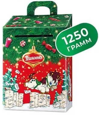 Новогодний подарок Почта 1250г коробка Яшкино