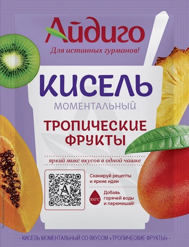 Айдиго Кисель моментальный Тропические фрукты 30г 