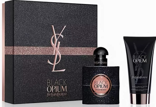 YSL Black Opium набор духи и шиммер для тела