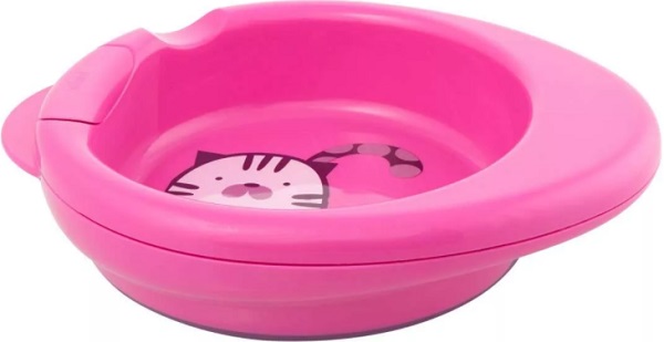Тарелка CHICCO Warm Plate 6м+ термостойкая Pink
