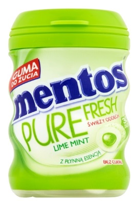 Жевательная резинка Mentos Pure fresh lime mint 60гр