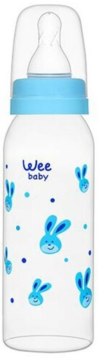 WeeBaby бутылочка для кормления Классическая 250мл соска №1 цвета в ассортименте