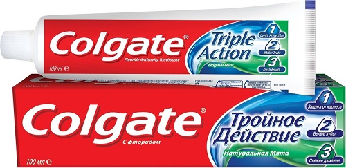 Зубная паста COLGATE Тройное действие Натуральная мята 100мл