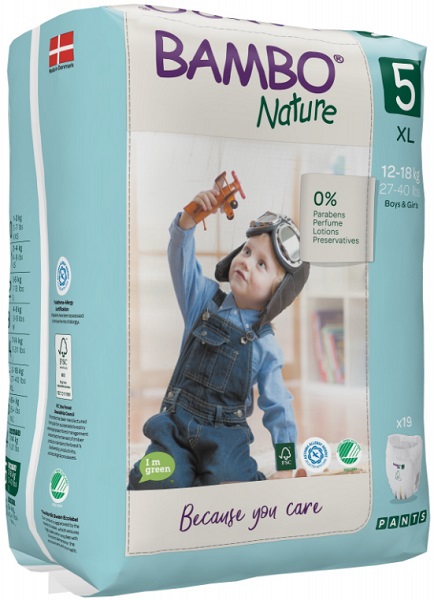 Трусики-подгузники для детей BAMBO Nature XL5 (12-18 кг) 19шт