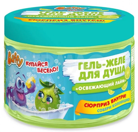 Baffy Гель желе для душа Освежающий Лайм с сюрпризом 300мл