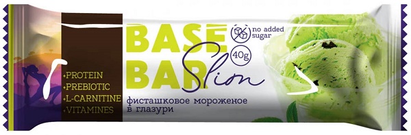 Ё батон Протеиновый батончик Base Bar Фисташковое Мороженое 60 г