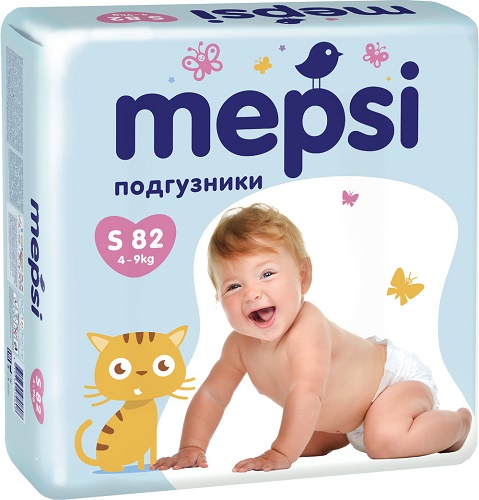Подгузники для детей MEPSI S82 (4-9кг) 82шт