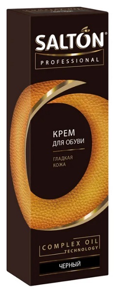 SALTON Professional Крем для обуви в тубе 75мл черный