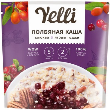 Yelli Каша Полбяная Клюква ягоды годжи 60г