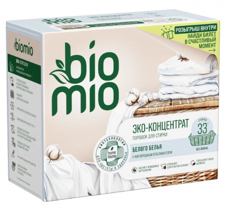 Bio Mio Экологиченый стиральный порошок Powder Whites для белого белья 1000 гр