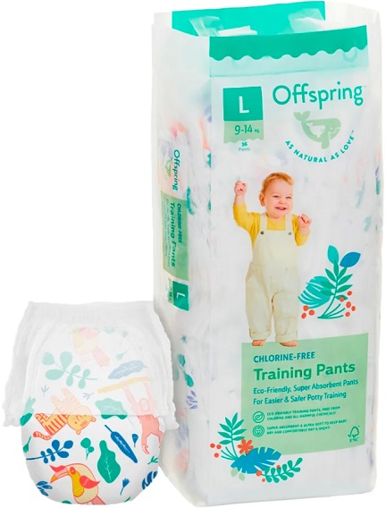 Offspring трусики подгузники для детей Джунгли L (9-14кг) 36 шт