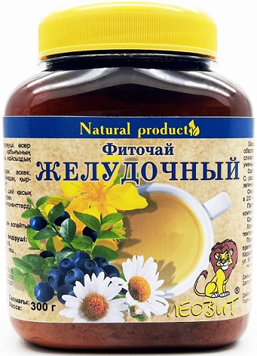 Леовит фиточай Желудочный 300г растворимый банка