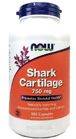 Now Foods Shark Cartilage Акулий Хрящ 750мг №100капс.