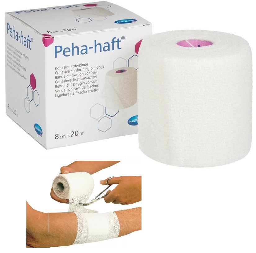 Бинт эластичный Самофиксирующийся 8см*20м Белый HARTMANN Peha-haft (Пеха-хафт)
