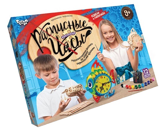 DANKO TOYS Расписные Часы конструктор Рыбка Набор креативного творчества ( 73188 )