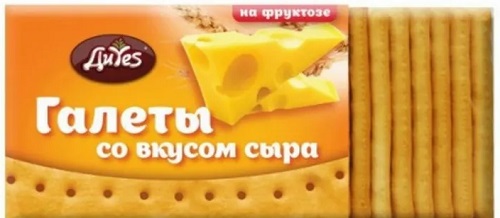 DiYes Галеты со вкусом Сыра 160г на фруктозе