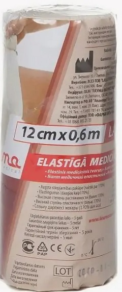 Бинт Эластичный 12см*0,6м LAUMA ЛАУМА