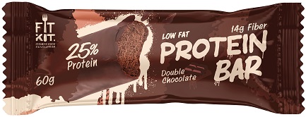 Fit Kit Protein Bar Протеиновый батончик 60г Двойной шоколад