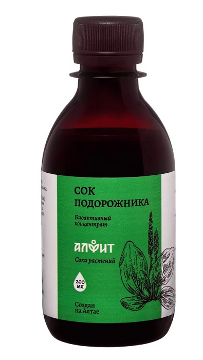 Алфит Сок подорожника 200мл