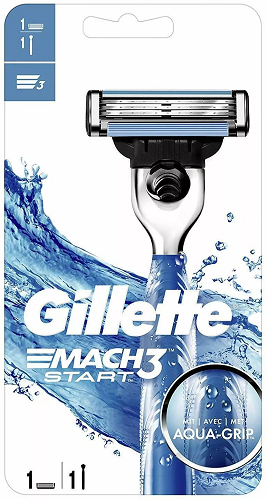 Станок бритвенный GILLETTE Mach3 Start Aqua-Grip (1кассета)