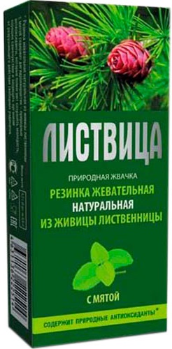 Листвица с Мятой 4 шт по 0,8 г Смолка жевательная #