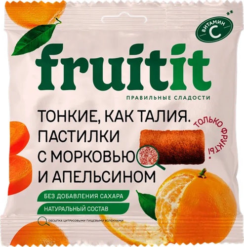 Fruit It Пастилки Апельсин и Морковь 70г