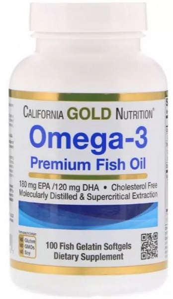 California Gold Nutrition Омега-3 Премиум №100капс.  &