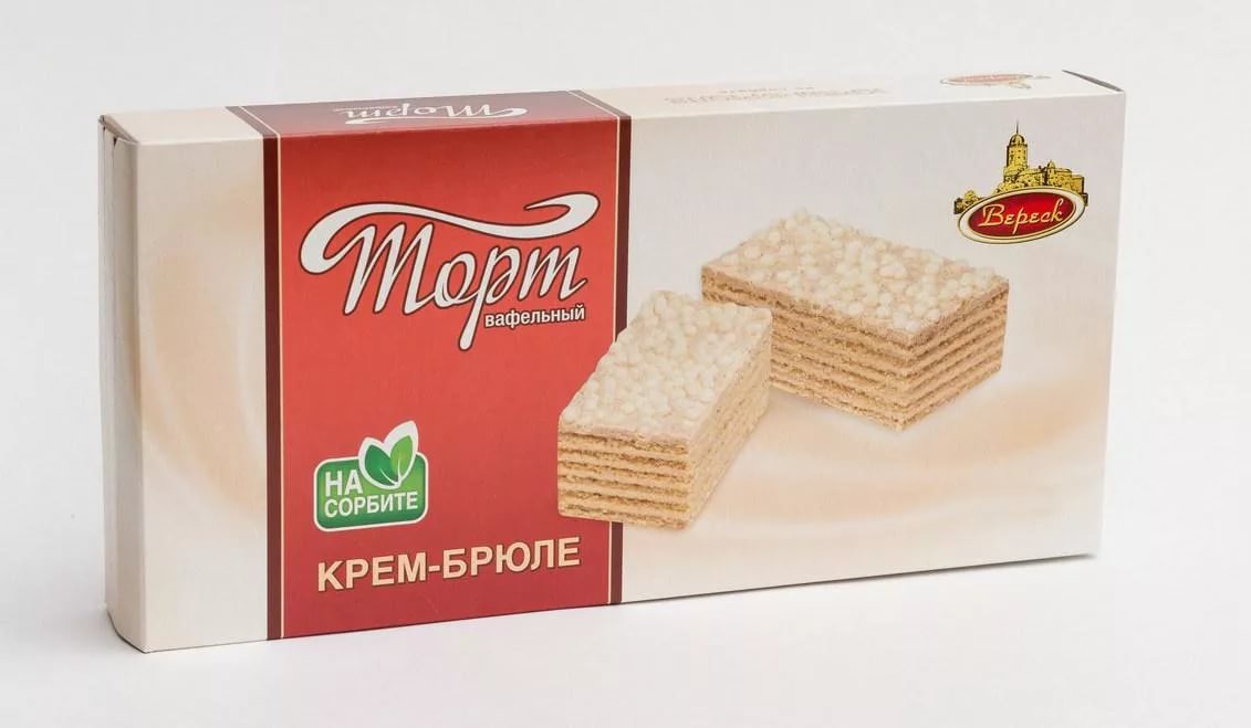 Вереск Торт вафельный Крем-брюле на сорбите 220г