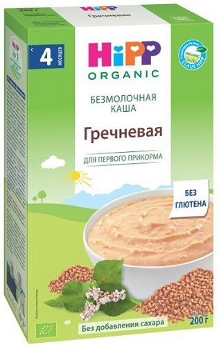 Хипп Каша безмолочная Гречневая 200г. с 4мес.