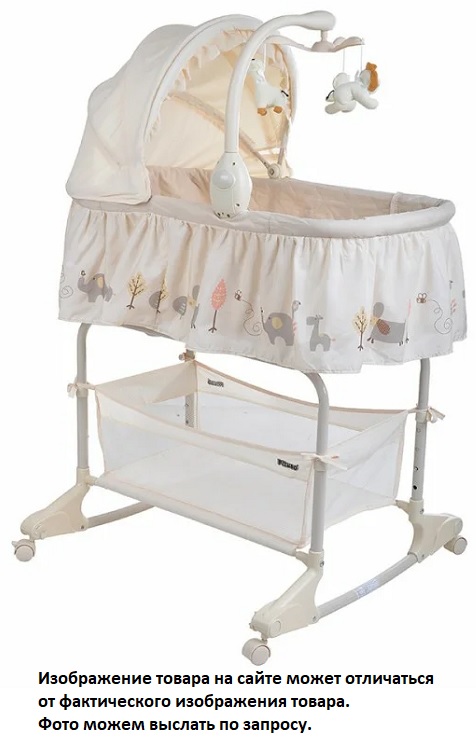 Люлька для новорожденного 4in1 BABY BASSINET Бежевый на колесах в асс.