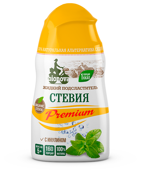 Бионова Стевия Premium  жидкий подсластитель 80г сахарозаменитель