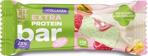 Fit Kit Батончик протеиновый глазир. Фисташка-Малина 60г