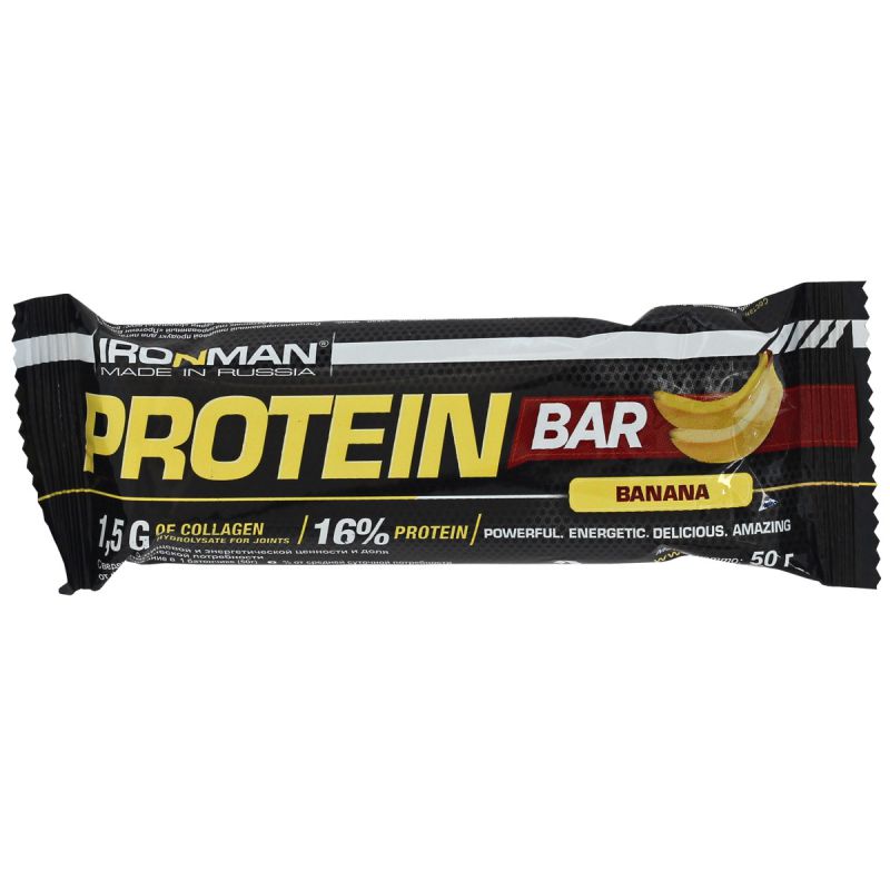 Ironman ProteinBar ПротеинБар батончик 50г банан
