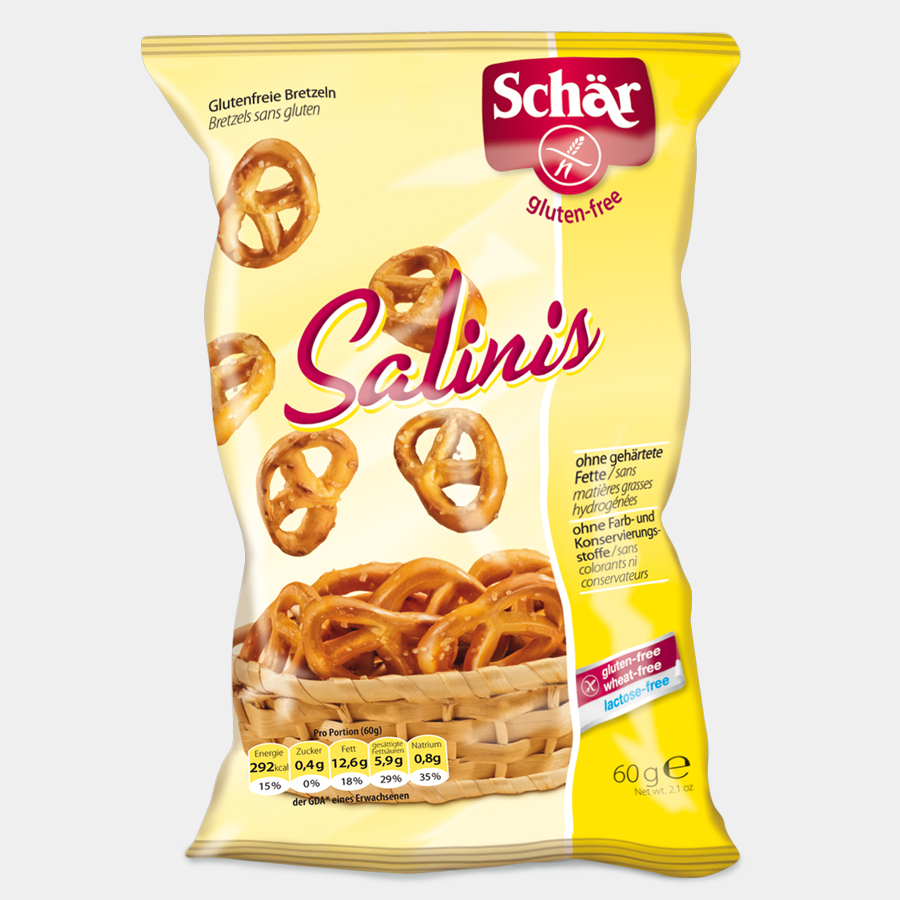 Dr.Schar Salinis 60 г Крендельки соленые без глютена / Салинис