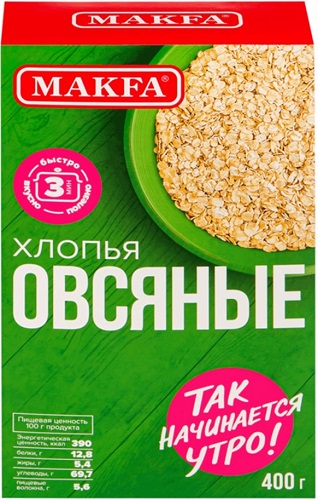 Makfa Хлопья Овсяные 400г  Макфа