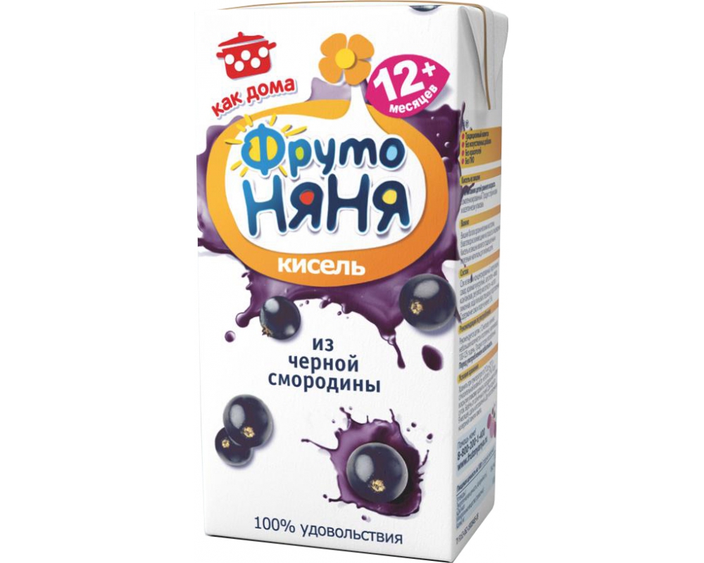 ФрутоНяня Кисель Черная смородина 200мл