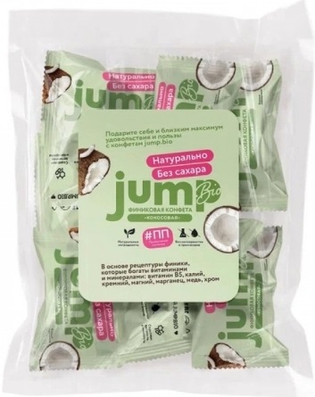 Конфета Финиковая Jumpbio Кокосовая б/сах. 160г