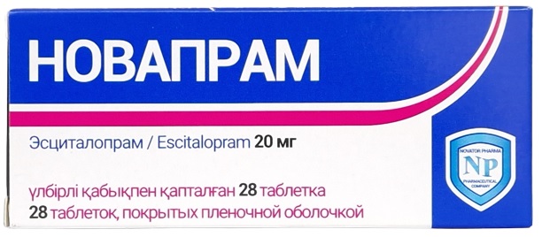 Новапрам табл. п/о 20 мг №28 ( эсциталопрам ) (Упаковка)