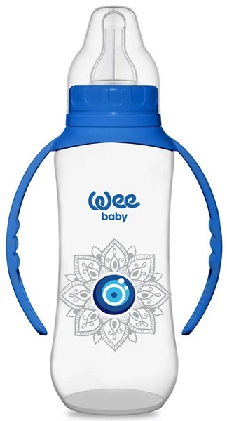 WeeBaby бутылочка для кормления с оберегом от сглаза с ручками 270мл №1