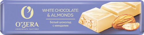 Ozera White Almond Белый шоколад с миндалем 45г