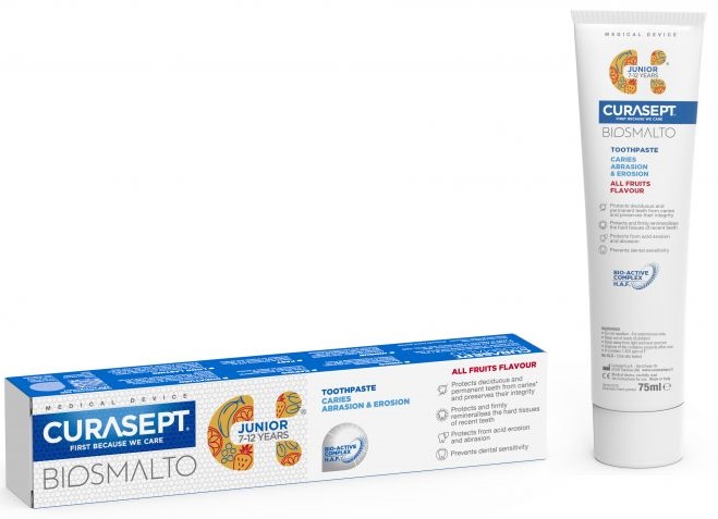 Зубная паста CURASEPT Biosmalto Dent Junior 75 мл