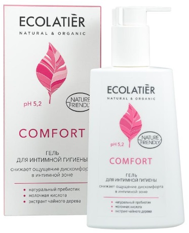 Гель для интимной гигиены Comfort с молочной кислотой и пробиотиком 250 мл ECOLATIER