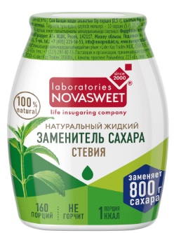 Novasweet Стевия жидкий 80г Заменитель сахара Новасвит
