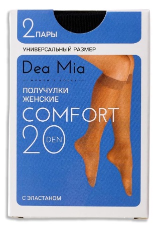 Гольфы DEA MIA Comfort ( 20р ) размер 23-25 черный 2пары