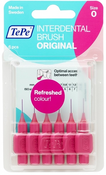 Ершики Межзубные TePe Original size 0 ( 6 шт ) Pink